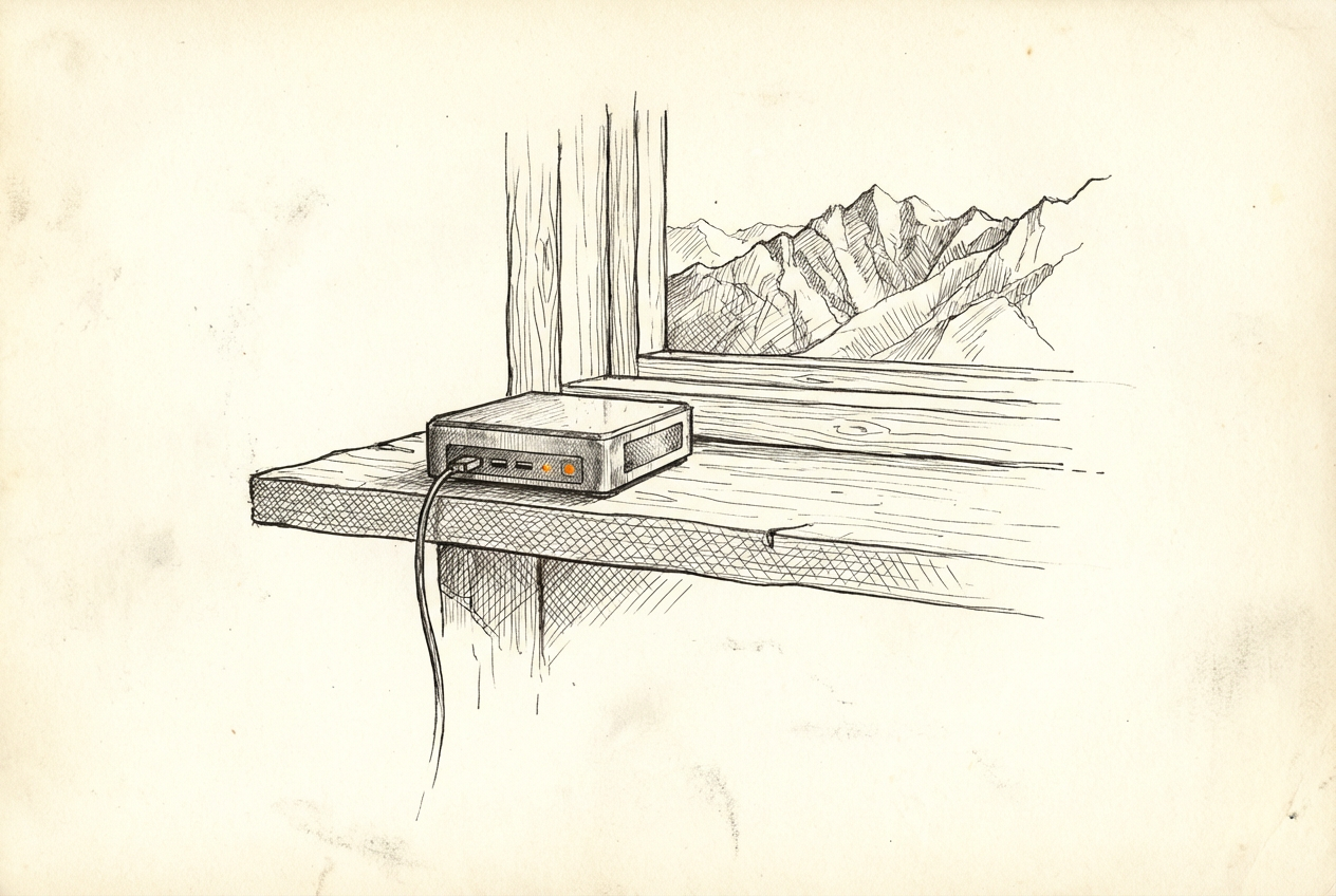 The off-grid stack — production infrastructure from a Yukon cabin